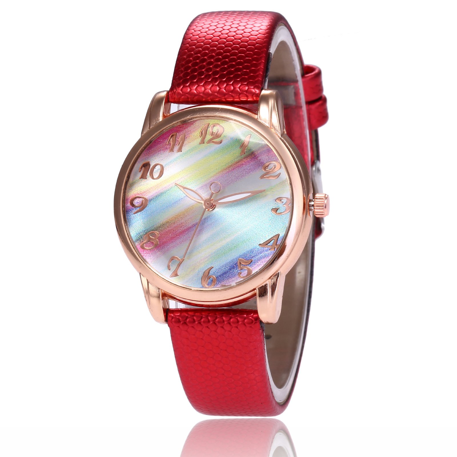 Trendy And Fashionable Rainbow Face Women's Watch – Image 3