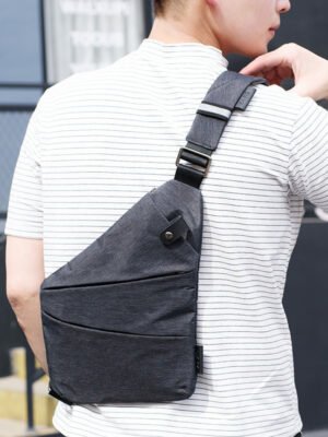 Digital canvas bag for men's canvas chest, chest, chest, slung shoulder, multi function and single shoulder burglar burglar bag