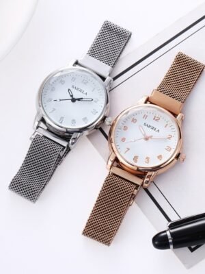 Milan Mesh Strap Magnetic Buckle Digital Women's Watch