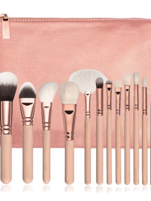15 Makeup Brush With Bag  Rose Gold Makeup Brush Multi-function Makeup Tool Set