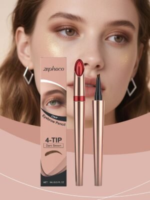 Dark Brown Four-prong Eyebrow Pencil For Everyday Brow Shaping