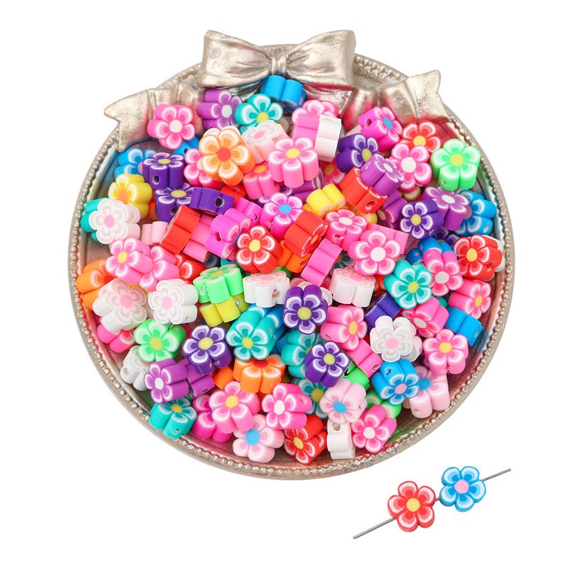 Mixed Color Clouds Polymer Clay Beads Beaded ā Image 4