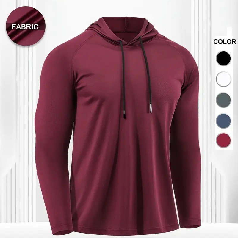 Moisture-wicking Quick-drying Fitness Apparel Long-sleeve Hooded Tophoodie ā Image 3