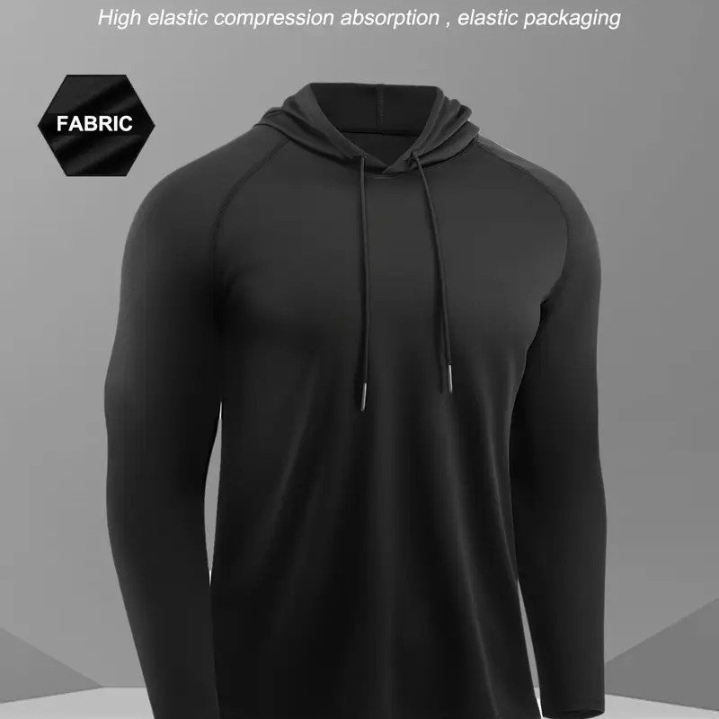 Moisture-wicking Quick-drying Fitness Apparel Long-sleeve Hooded Tophoodie ā Image 2