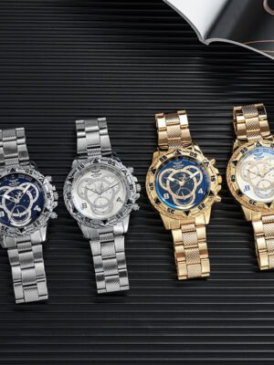 Men's All-match Simple Three-eye Steel Watch