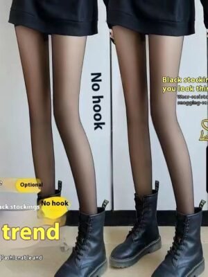 Spring, Autumn And Winter Fleece-lined Thick Pantyhose