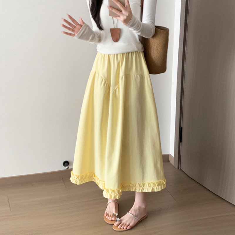 Stylishly Spliced High-waisted A-line Skirt That Flatters And Slimming ā Image 6