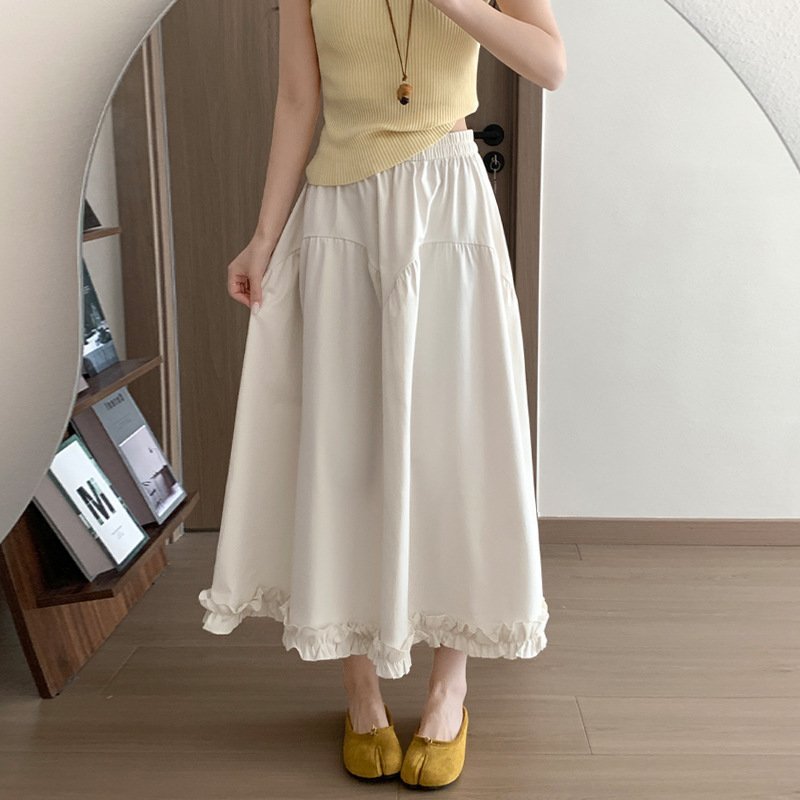 Stylishly Spliced High-waisted A-line Skirt That Flatters And Slimming
