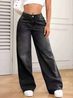 Womens Washed Light-colored Minimalist Pants