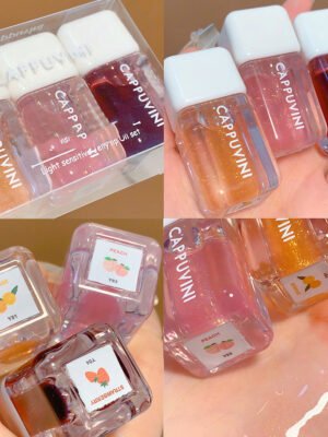 Small Square Lip Gloss Transparent Lip Gloss Glass Moisturizing And Nourishing Mirror Lip Lacquer