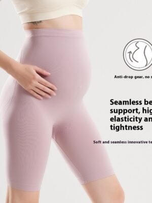 New Pregnant Women Yoga Pants Nude Feel High Elastic Belly Support Maternity Pants