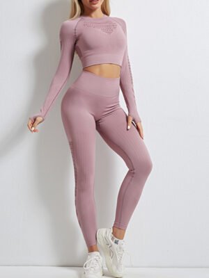 High Waist Trousers Yoga Clothes Long Sleeve Trousers