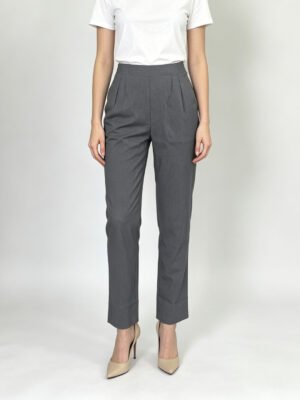 Versatile Elastic-waist Stretch Suit Pants With Pockets