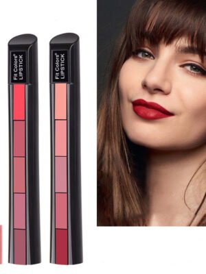 Matte 5-color Lipstick Set Velvet Lip Stick Non-stick Lip Gloss Long Lasting Waterproof Sexy Red Lipstick