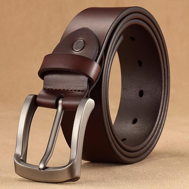 Mens Retro Pin-Clasp Day-Clasp Leather Belt ā Image 3