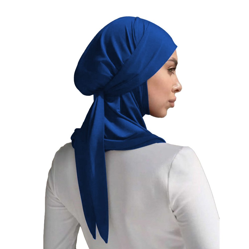 Solid Color Convenient Strap Headscarf Suit ā Image 8