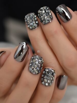 Metal false nails for women