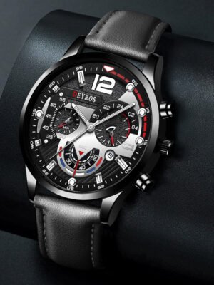 Fashion Belt Calendar Luminous Quartz Watch