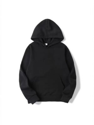 AutumnWinter Fleece Solid-Color Hoodie Same Style As Loose-Fit Casual Sports Hoodie For Couples