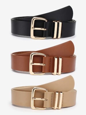 Amazon AliExpress European And American Fashionable Golden Buckle Belt Cross-border Supply Wholesale