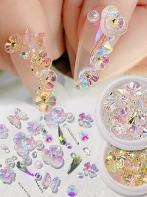 Flower Butterfly Nail