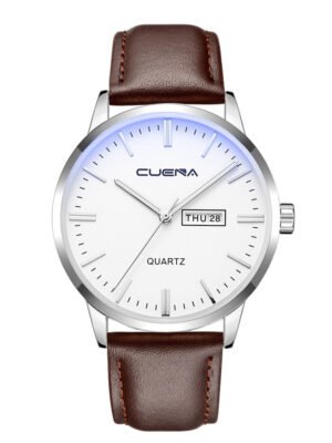 Dual calendar quartz watch