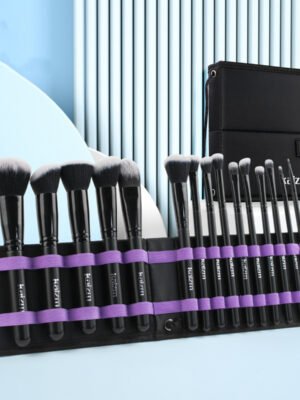 15 Makeup Brushes Set Black Cosmetic Brush Full Set