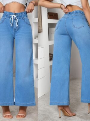 Summer New Stretch Denim Women's Wide-Leg Pants