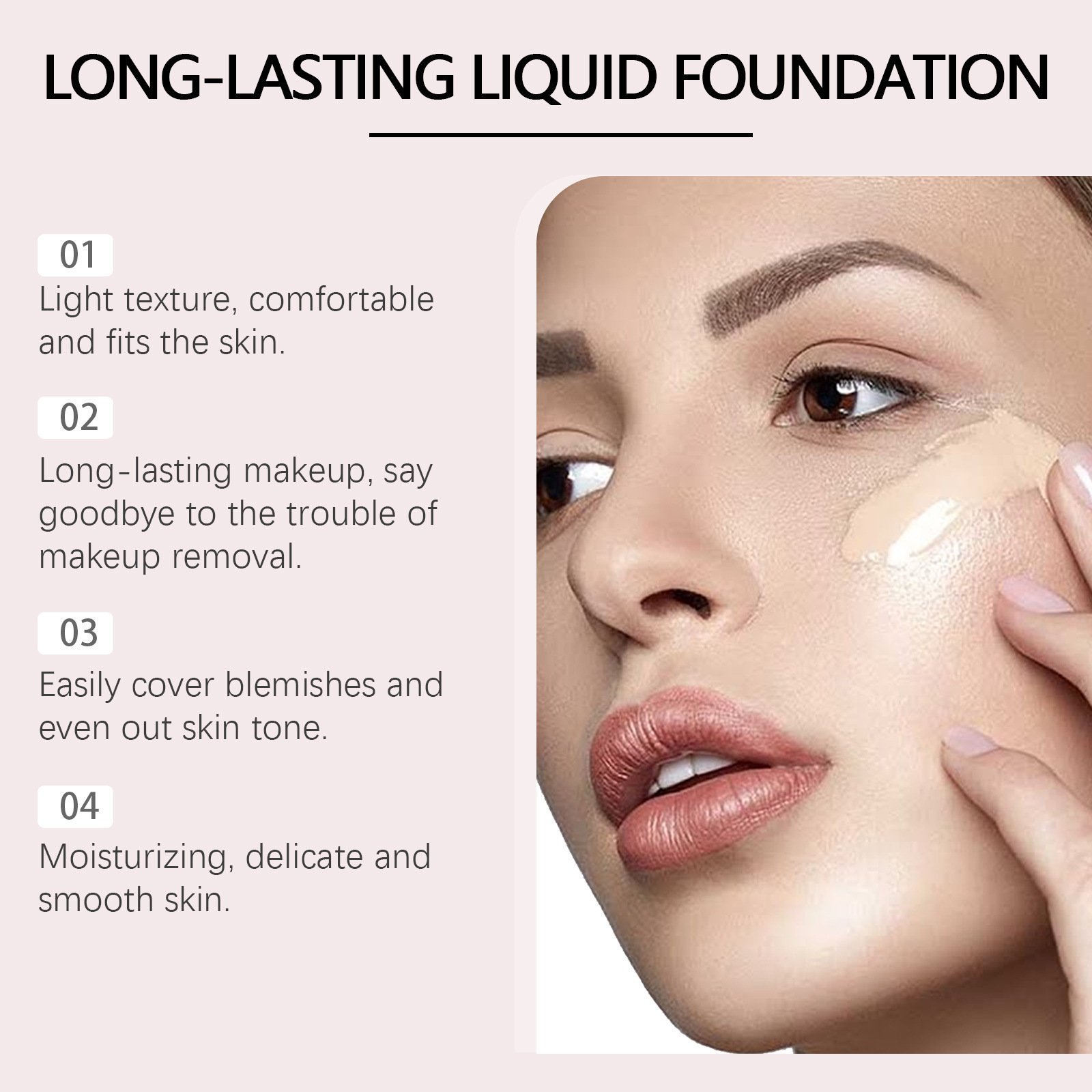 Lightweight Longwear Foundation Smear-proof Makeup ā Image 4