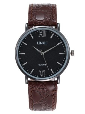 Fashion Men's Watch Casual Leather Belt