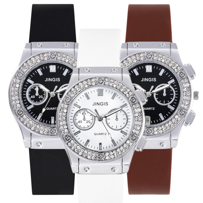 All-match Business Diamond Silicone Band Watch ā Image 2