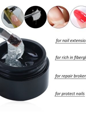 Creacked Repair Glue Nail Fiber Silk Extension Gel Fiberglass Poly UV Builder Gel Polish Manicure Art Prolonged Tool