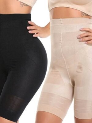 Body shaping five-point belly pants