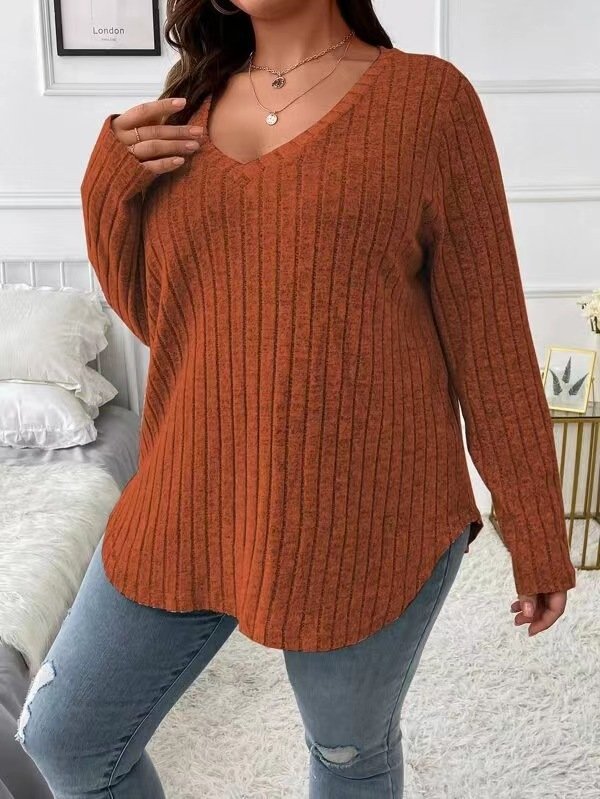 Fashion V-neck Long-sleeved T-shirt For Women ā Image 5