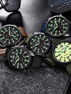 Men's Watch Nylon Strap Sports Watch Calendar Quartz Watch