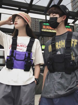 Hip Hop Tactical Vest Tide Brand Tooling Vest Backpack