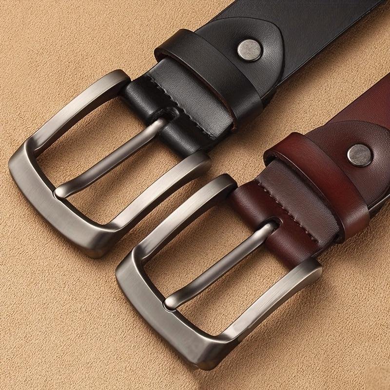 Mens Retro Pin-Clasp Day-Clasp Leather Belt ā Image 4
