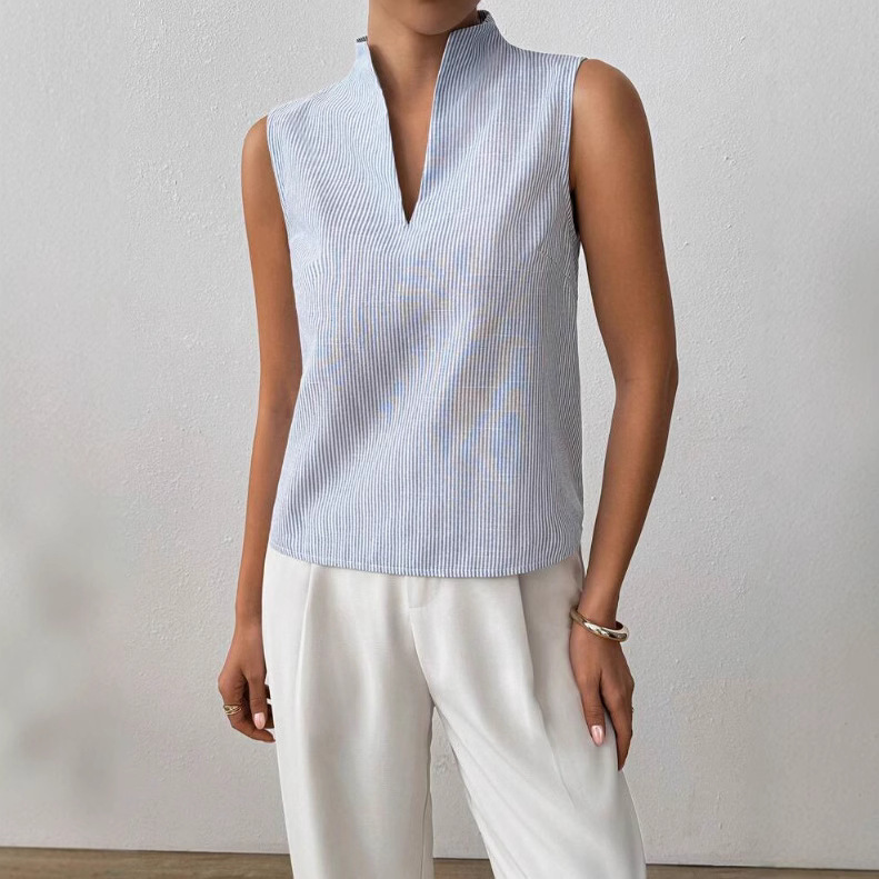 Stylish Minimalist Slim Fit Sleeveless Top For Women – Image 2