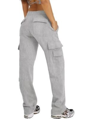 Cross Border Europe And The United States Amazon Autumn And Winter New Multi Pocket Y2K Overalls Casual Loose Sports Fitness Wide Leg Pants
