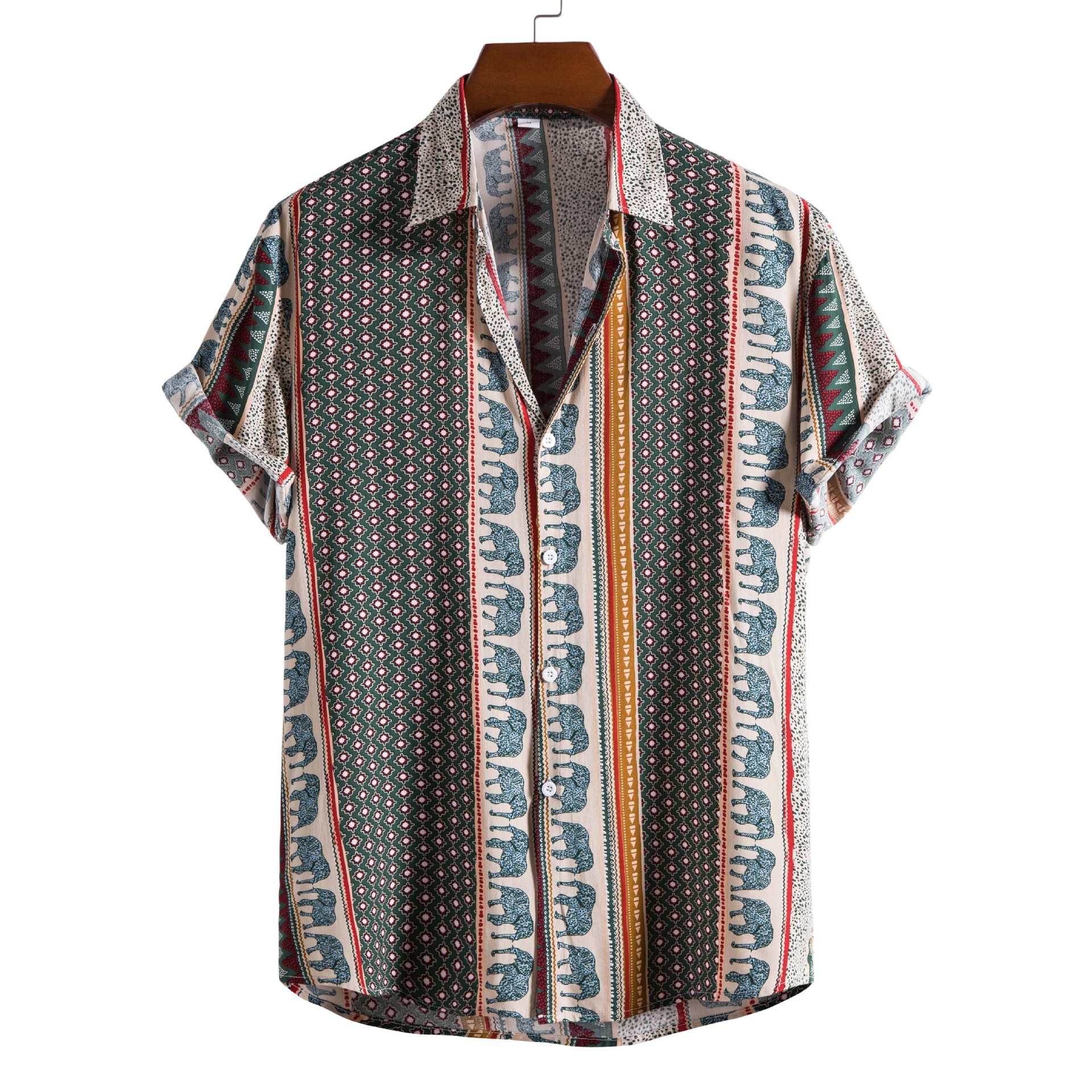 Men's Fashion Printed Short-sleeved Shirt – Image 5
