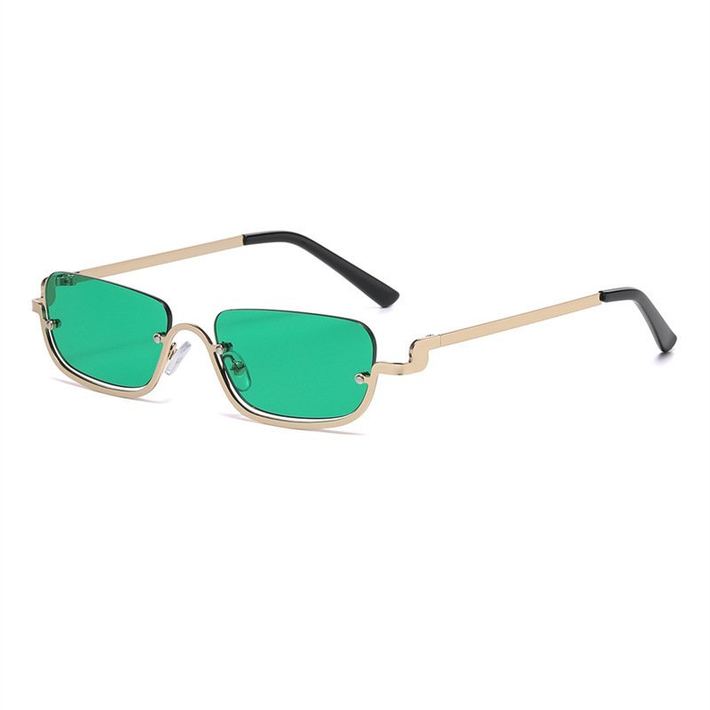 Personality Semi-rimless Sunglasses Colorful Marine Lens Advanced Sense ā Image 4