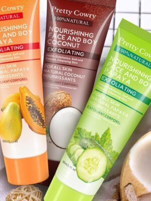 Cucumber Coconut Papaya Facial Exfoliating Gel Cream Body Cleansing