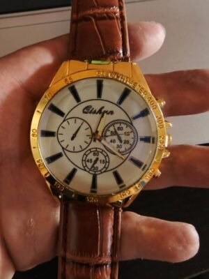 Men's Leather Strap Quartz Sports Watch