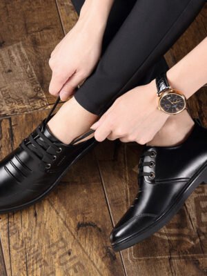 Men's Leather Shoes Fall Business Formal Wear Breathable Casual