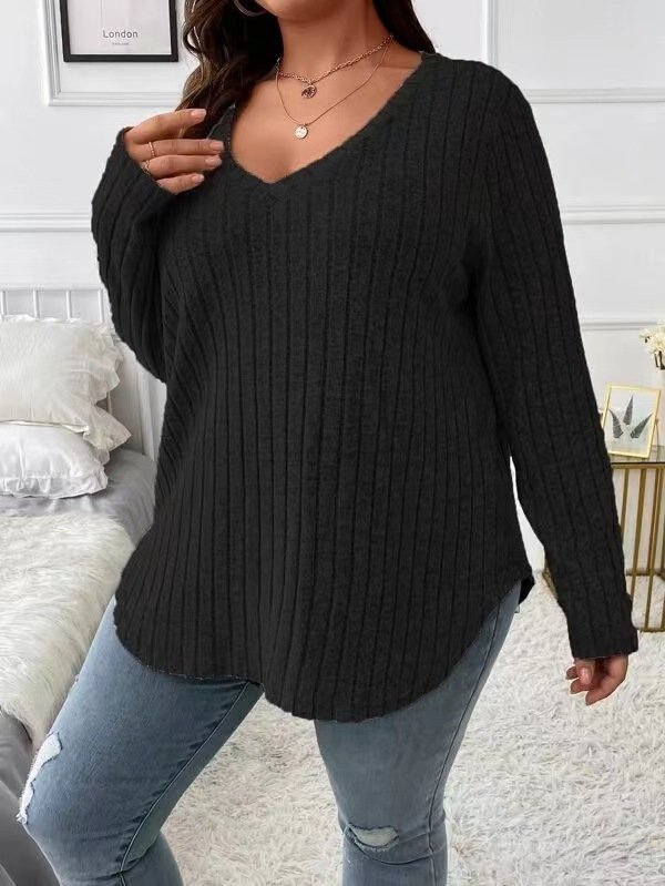 Fashion V-neck Long-sleeved T-shirt For Women ā Image 2