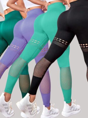 Hollow Seamless Yoga Pants Training Fitness
