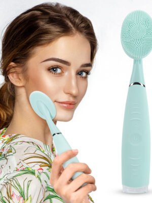 Facial Cleansing Brush Waterproof Silicone Cleansing Tool Portable Electric Handheld Facial Cleaning Brush Mini Pore Cleaner