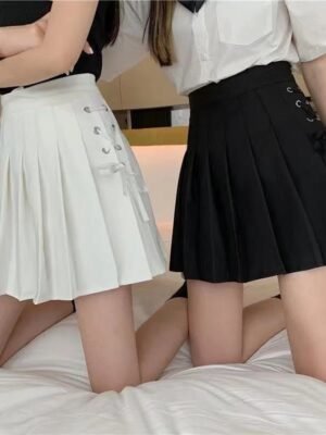 Versatile Strap White Skirt For Women
