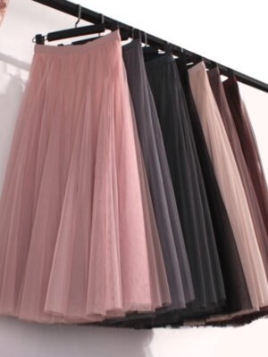 Womens Autumnwinter Figure-flattering Draped Skirt