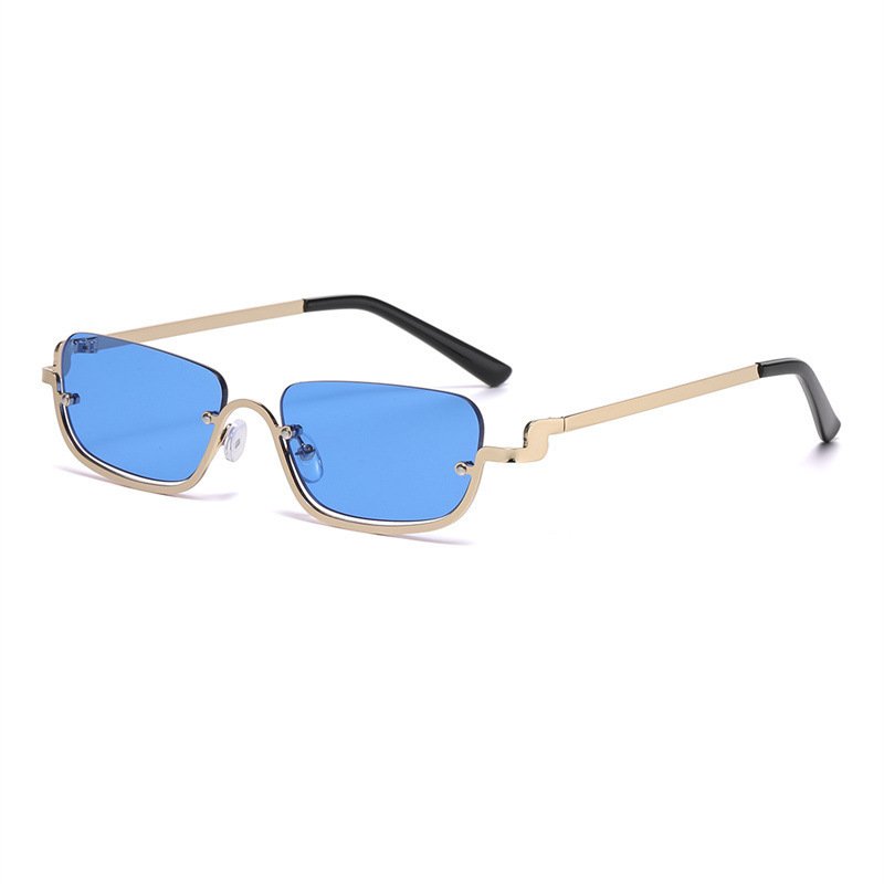 Personality Semi-rimless Sunglasses Colorful Marine Lens Advanced Sense ā Image 6